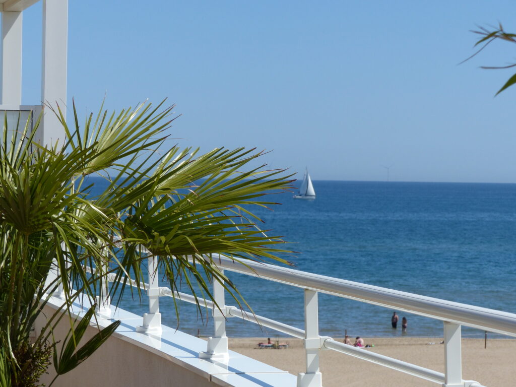 Vue sur la mer depuis la terrasse du duplex le 50