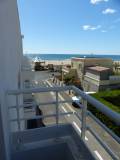 Vue du balcon du rez-de-chaussée au duplex le 50 a narbonne plage